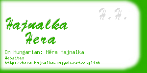 hajnalka hera business card
