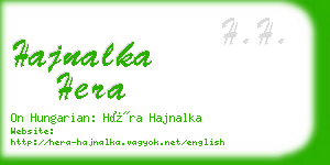 hajnalka hera business card